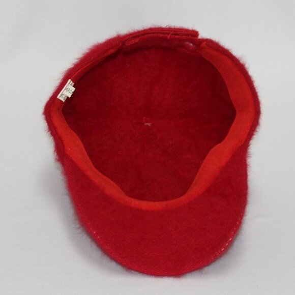 Rabbit Fur with Red Rhinestones Baseball Cap - Picture 8 of 11